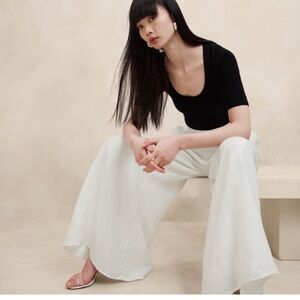 Banana republic Lina Linen Wide-Leg Pant size 2